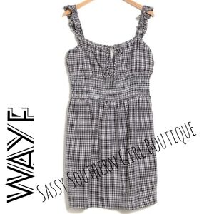 wayf gingham dress